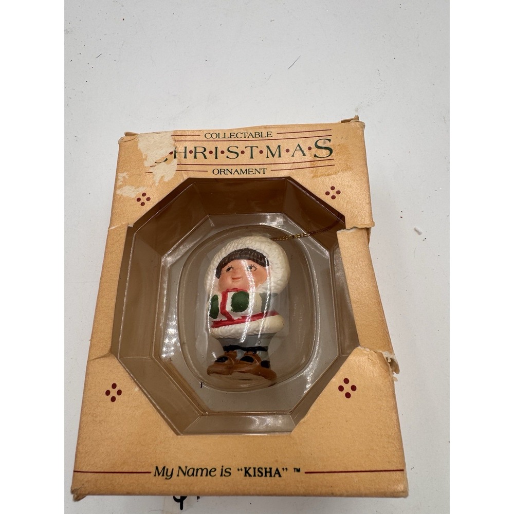 Vintage Union Wadding Company 1985 Christmas Ornament KISHA Eskimo Girl